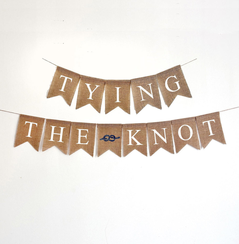 She’s Tying The Knot Bridal Shower Banner | Bridal Shower Decorations | Bachelorette Party | Tying the Knot Banner | Nautical Bridal Shower
