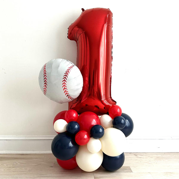 Baseball Balloon Tower | Rookie Year 1st Birthday | Baseball Birthday | Rookie Year Birthday Party | Baseball 1st Birthday