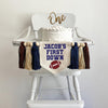 First Down 1st Birthday High Chair Banner, Custom Football Decorations, Sports First Birthday Party Tassel Banner, Personalized Sign