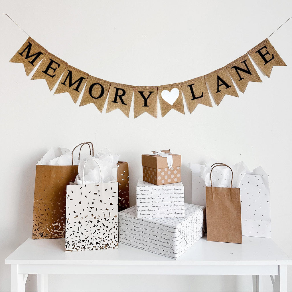 Memory Lane Banner, Graduation, High School or College Reunion, Wedding Anniversary or Retirement Decoration, Memory Lane Sign