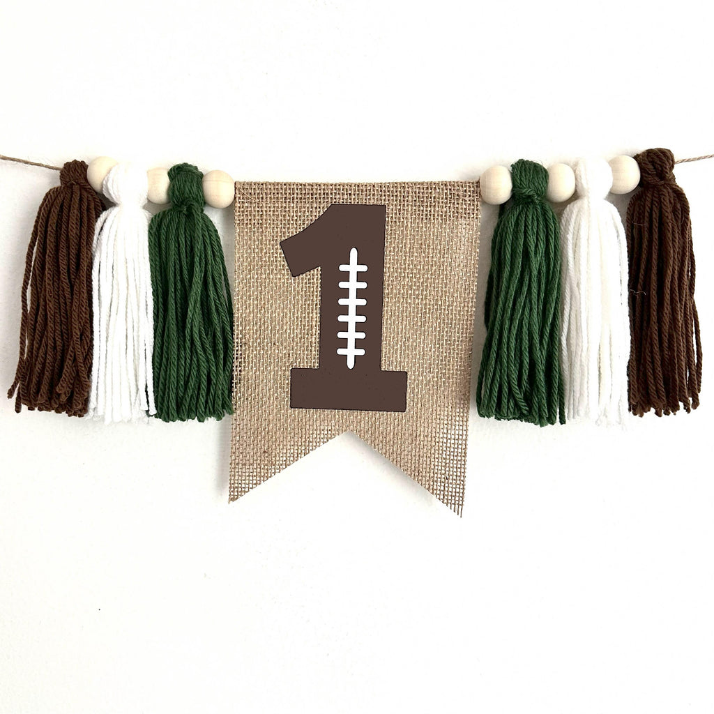 Football Birthday Decorations | Boy 1st Birthday | Football Party Decor | High Chair Banner | 1st Birthday Party | Cake Smash Decor
