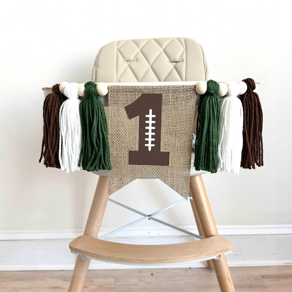 Football Birthday Decorations | Boy 1st Birthday | Football Party Decor | High Chair Banner | 1st Birthday Party | Cake Smash Decor