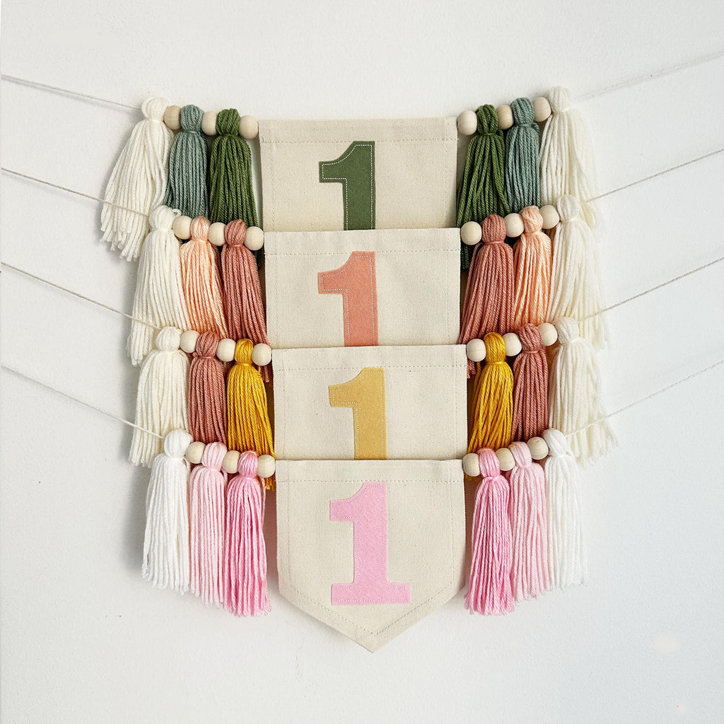 Personalized First Birthday | 1st Birthday Decorations | Girl 1st Birthday Decor | Neutral First Birthday | Highchair Banner | Party Props