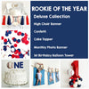 Rookie of the Year 1st Birthday | Baseball First Birthday Decorations | Baseball Balloon Arch | 12 Month Photo Banner | Sports Party Kit