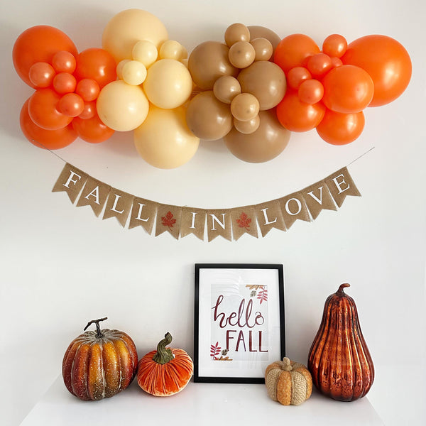 Fall in Love Banner | Fall Wedding Decorations | Fall Wedding Theme | Autumn Bridal Shower Themes | Engagement Party Decor | Burlap Banner