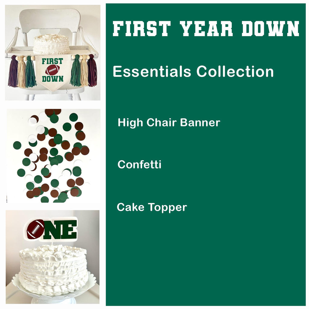 First Year Down Birthday | Football First Birthday | Boy First Birthday Kit | Football Party Decorations | Football Balloon Arch