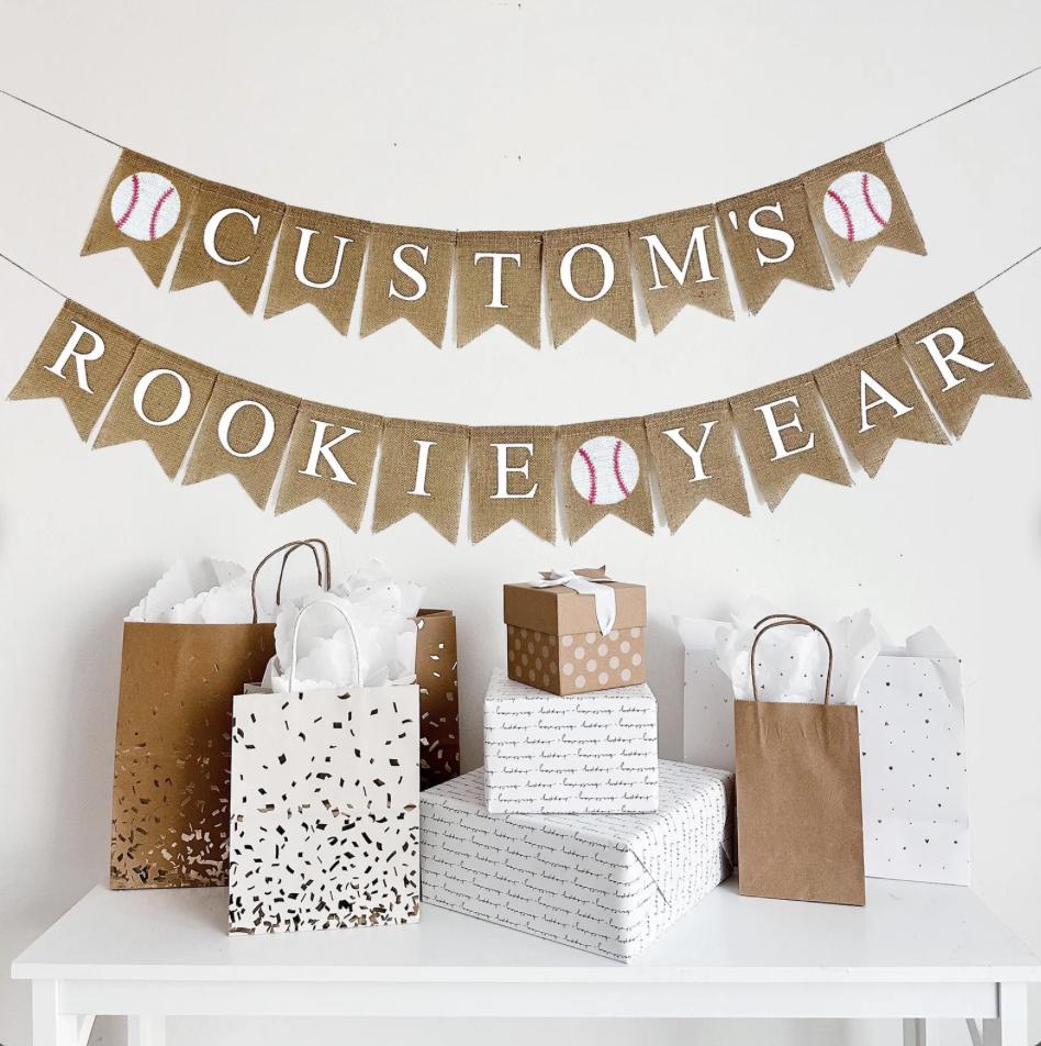 Rookie Year Birthday | Custom Baseball Party | Rookie Of The Year | Baseball First Birthday | Baseball Balloons | Vintage Baseball Birthday