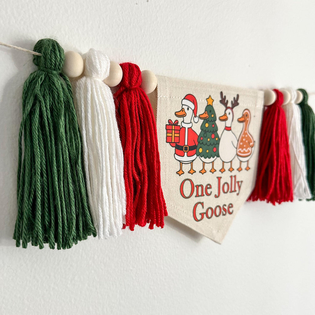 Christmas First Birthday | Jolly Goose Birthday | Silly Goose First Birthday | Fun Christmas High Chair Banner | Cake Smash Props