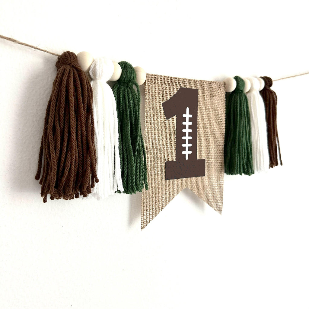 Football Birthday Decorations | Boy 1st Birthday | Football Party Decor | High Chair Banner | 1st Birthday Party | Cake Smash Decor