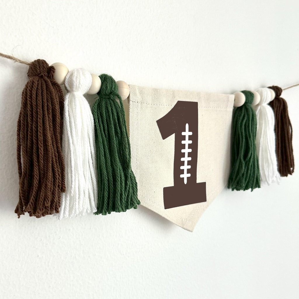 Football Party Decorations | 1st Birthday Party | Sports Banner | High Chair Decorations | Baby Boy First Birthday | Cake Smash Decor