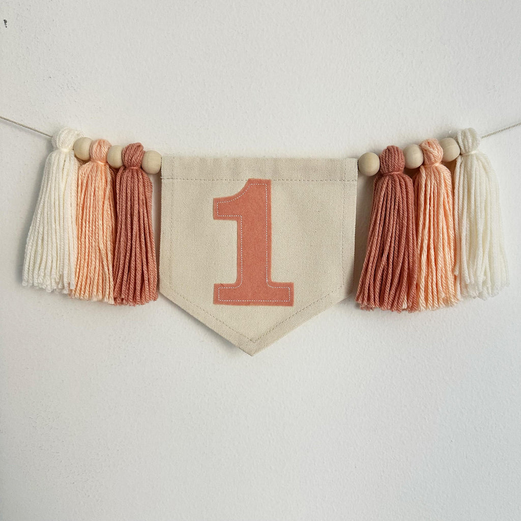 Personalized First Birthday | 1st Birthday Decorations | Girl 1st Birthday Decor | Neutral First Birthday | Highchair Banner | Party Props