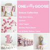One Silly Goose 1st Birthday | Girl Party Decorations | First Birthday Party | Pink Balloon Arch | 12 Month Photo Banner | Goose Party Kit