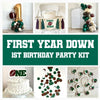 First Year Down Birthday | Football First Birthday | Boy First Birthday Kit | Football Party Decorations | Football Balloon Arch