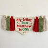 Christmas First Birthday | Personalized First Birthday | Oh What Fun 1st Birthday | High Chair Banner | Cake Smash Props