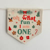 Oh What Fun 1st Birthday, Christmas First Birthday, One Banner, High Chair Banner, Cake Smash Props, One Year Old Party