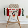 Reindeer Banner, Christmas First Birthday, Oh What Fun 1st Birthday, High Chair Banner, Cake Smash Props, One Year Old Party