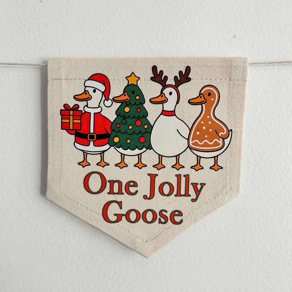 Christmas First Birthday | Jolly Goose Birthday | Silly Goose First Birthday | Fun Christmas High Chair Banner | Cake Smash Props