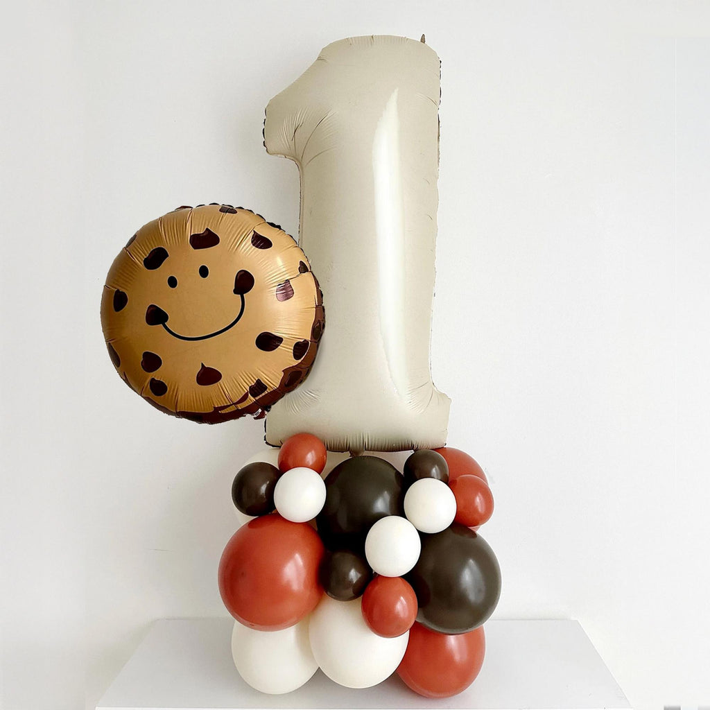 Cookie First Birthday Balloons, One Sweet Cookie Balloon Tower, Cute Cookie 1st Birthday Balloons, Cookie Party Birthday Balloons