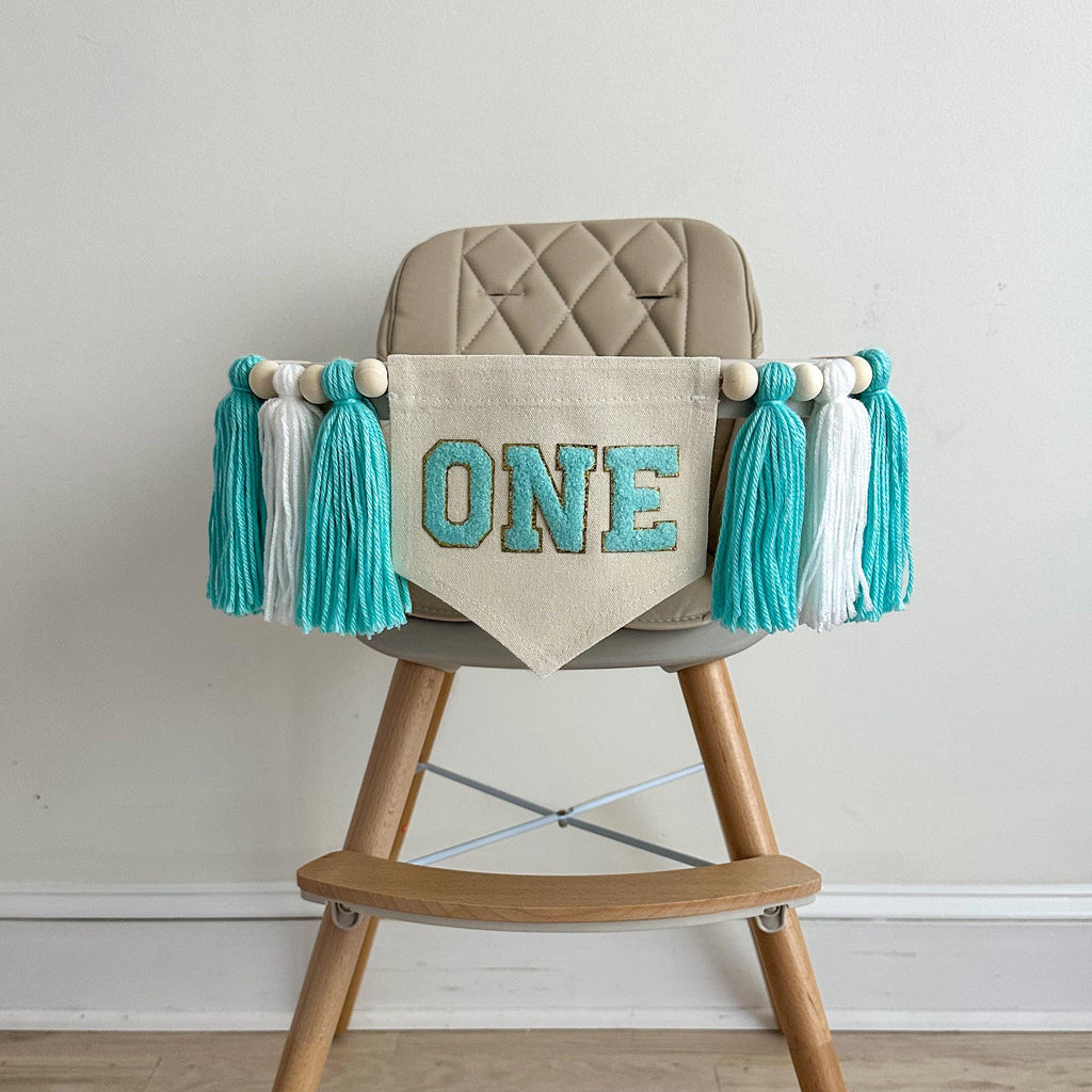 First Birthday Decorations | Baby First Birthday | High Chair Banner | 1st Birthday Party | Cake Smash Prop | One Banner