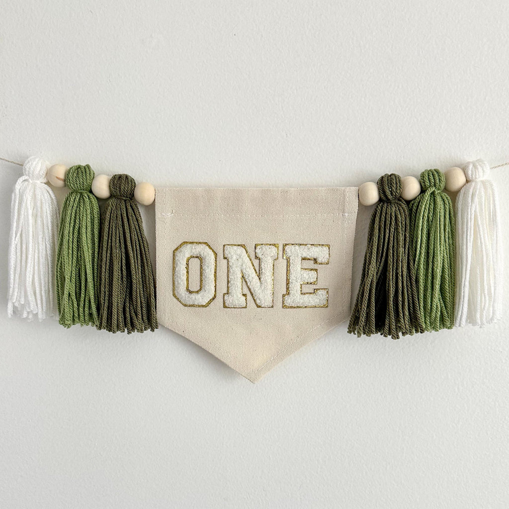 First Birthday Decorations | 1st Birthday Party | High Chair Banner | Baby First Birthday | Cake Smash Prop | One Banner