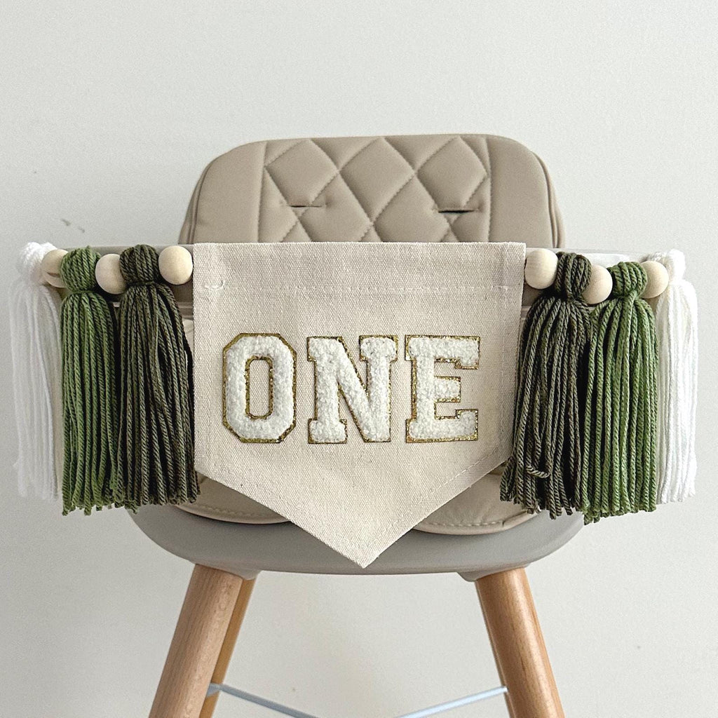 First Birthday Decorations | 1st Birthday Party | High Chair Banner | Baby First Birthday | Cake Smash Prop | One Banner