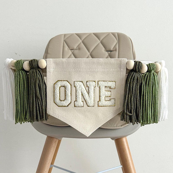 First Birthday Decorations | 1st Birthday Party | High Chair Banner | Baby First Birthday | Cake Smash Prop | One Banner