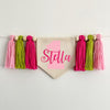 First Birthday Decorations | Custom Banner | Girl 1st Birthday | Personalized High Chair Banner | Cake Smash Prop | One Banner