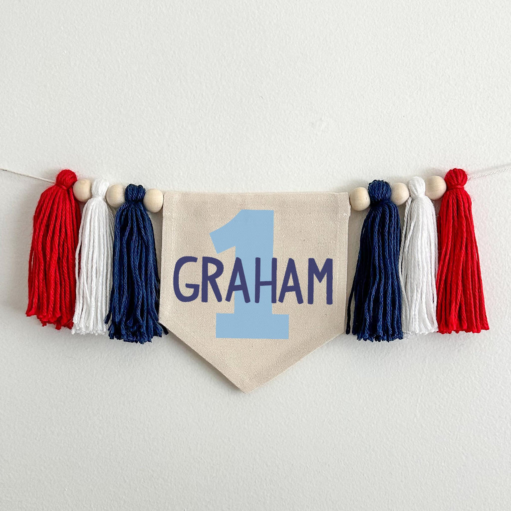 First Birthday Decorations | Custom 1st Birthday Decor | Boy 1st Birthday | High Chair Banner | Cake Smash Prop | One Banner