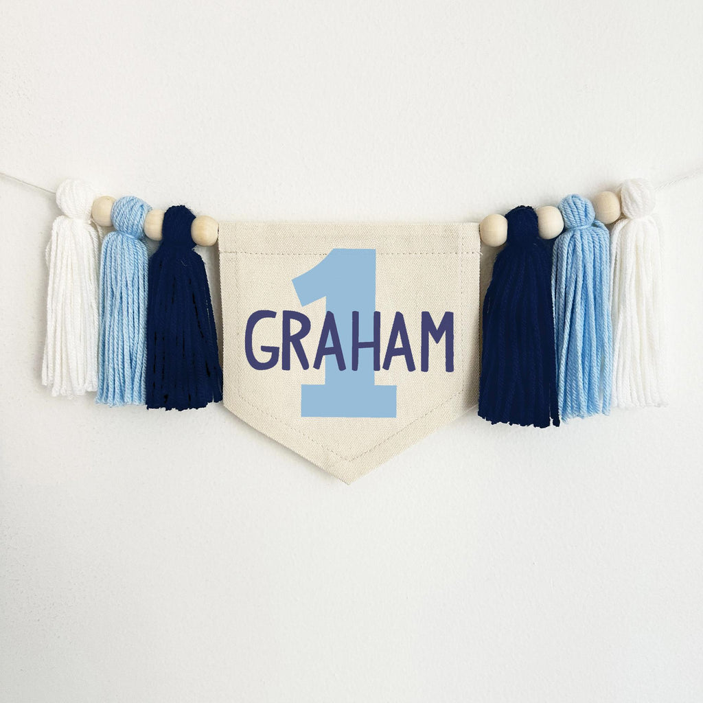 First Birthday Decorations | Custom 1st Birthday Decor | Boy 1st Birthday | High Chair Banner | Cake Smash Prop | One Banner