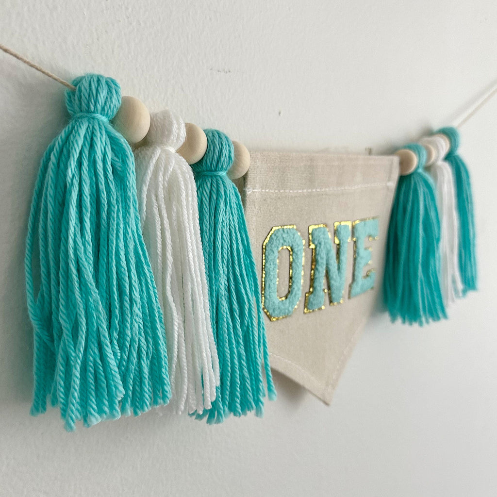 First Birthday Decorations | Baby First Birthday | High Chair Banner | 1st Birthday Party | Cake Smash Prop | One Banner