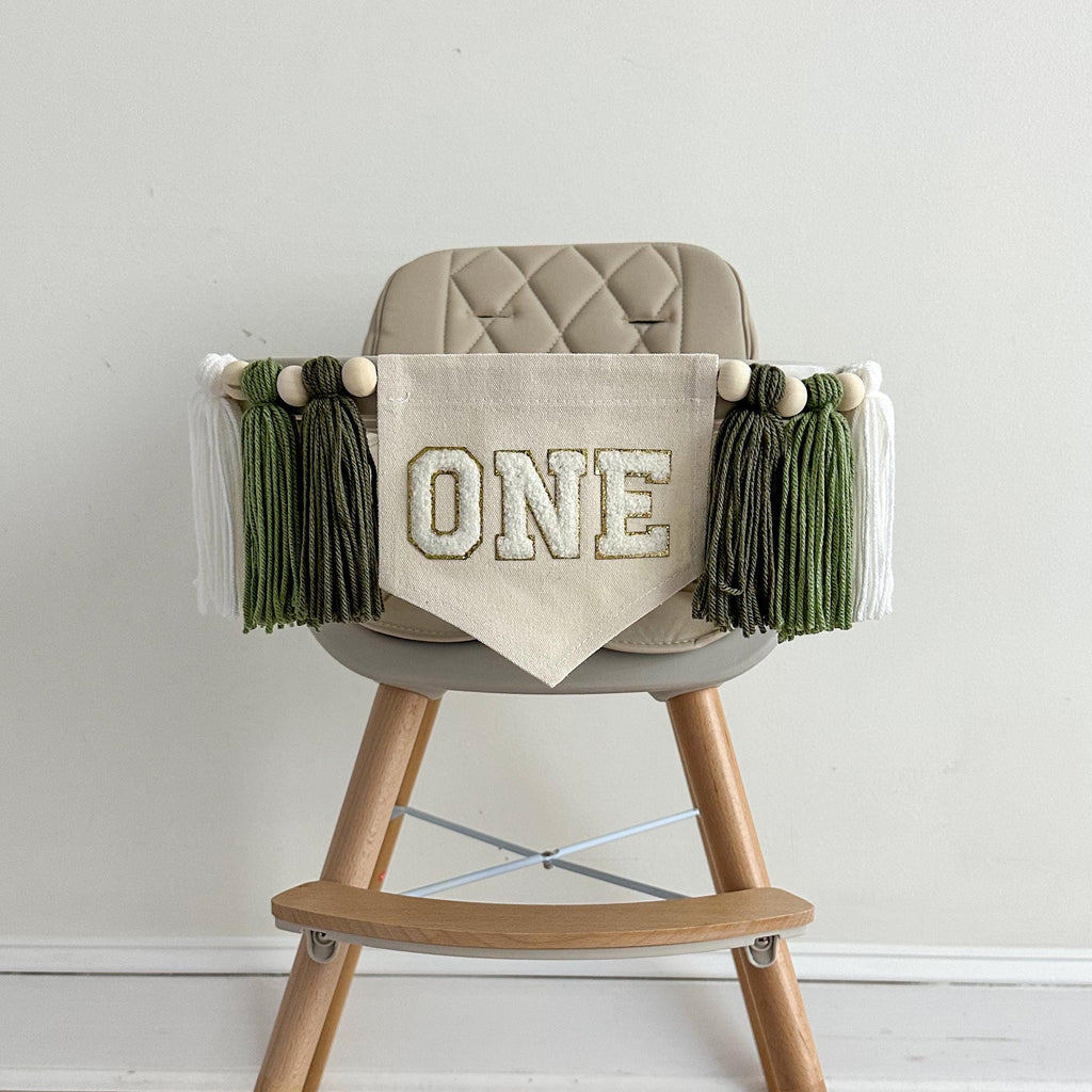 First Birthday Decorations | 1st Birthday Party | High Chair Banner | Baby First Birthday | Cake Smash Prop | One Banner