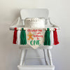 Christmas Half Birthday Party Decorations, Halfway to One Holiday High Chair Banner, Gingerbread 6 Month Sign, Candy Cane Cake Smash Decor
