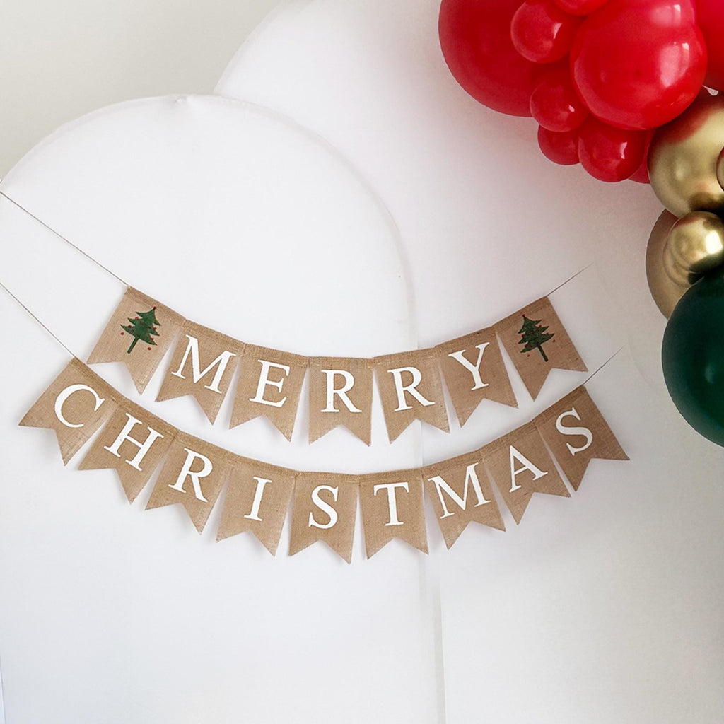 Christmas Balloon Arch | Holiday Party Decorations | Red and Green Balloon Garland