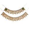 Merry Christmas Banner | Holiday Mantel Decorations | Rustic Christmas Decor