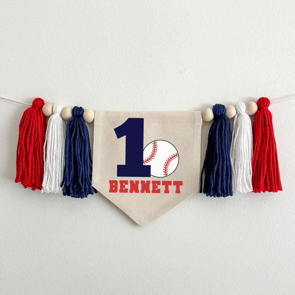 Baseball Rookie Year | 1st Birthday Decorations | Custom High Chair Banner | Baseball Party Decor | Cake Smash Prop