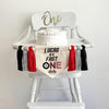 Fast One 1st Birthday Banner | Custom Race Car Highchair Decoration | Personalized Racing First Birthday Party Sign | Cake Smash Prop