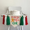 Christmas Half Birthday Party Decorations, Halfway to One Holiday High Chair Banner, Gingerbread 6 Month Sign, Candy Cane Cake Smash Decor