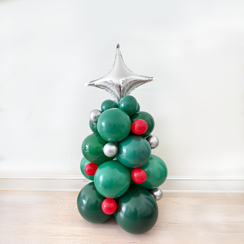 Christmas Balloon Arch | Holiday Party Decorations | Red and Green Balloon Garland