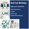 Golf Birthday | Golf First Birthday | Hole in One Party | Highchair Banner | Boy Party Decor | 1st Birthday Bundle | Mastered First Year
