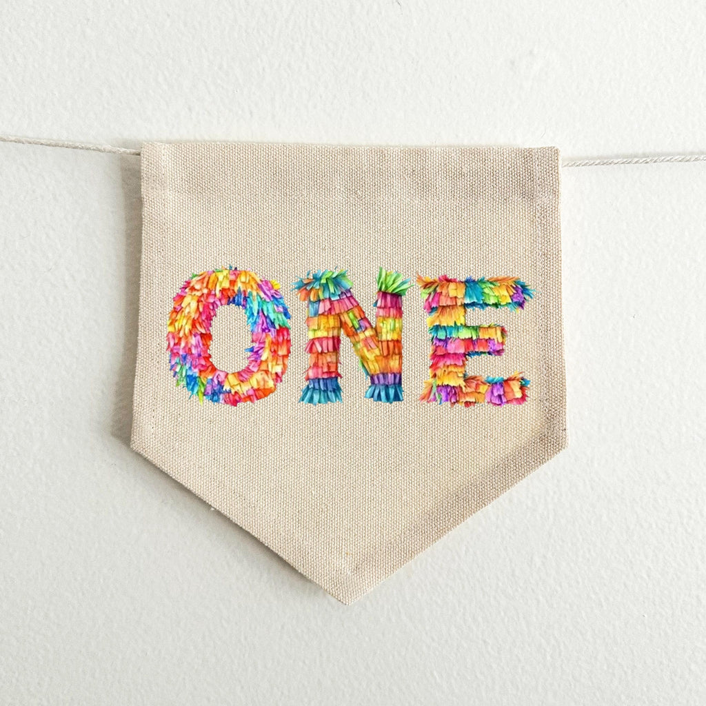 First Birthday Decorations, Pinata High Chair Banner, One Banner, Fiesta Party Decorations, Cinco de Mayo Birthday, Cake Smash Pennant