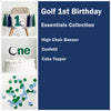 Golf Birthday | Golf First Birthday | Hole in One Party | Highchair Banner | Boy Party Decor | 1st Birthday Bundle | Mastered First Year