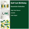 Golf Birthday 1st Birthday Bundle | Hole in One Party | Highchair Banner | Boy Party Decor | Golf First Birthday | Mastered First Year