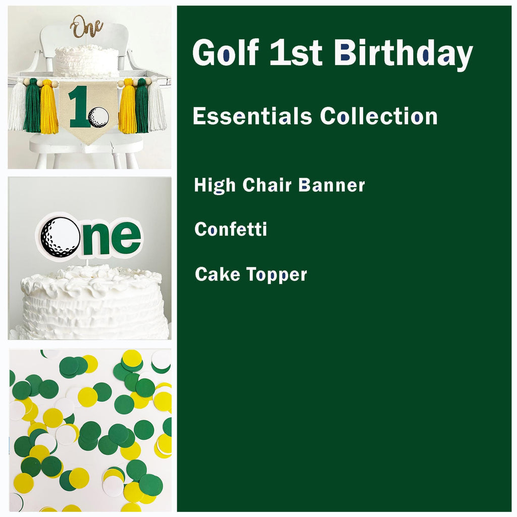 Golf Birthday 1st Birthday Bundle | Hole in One Party | Highchair Banner | Boy Party Decor | Golf First Birthday | Mastered First Year
