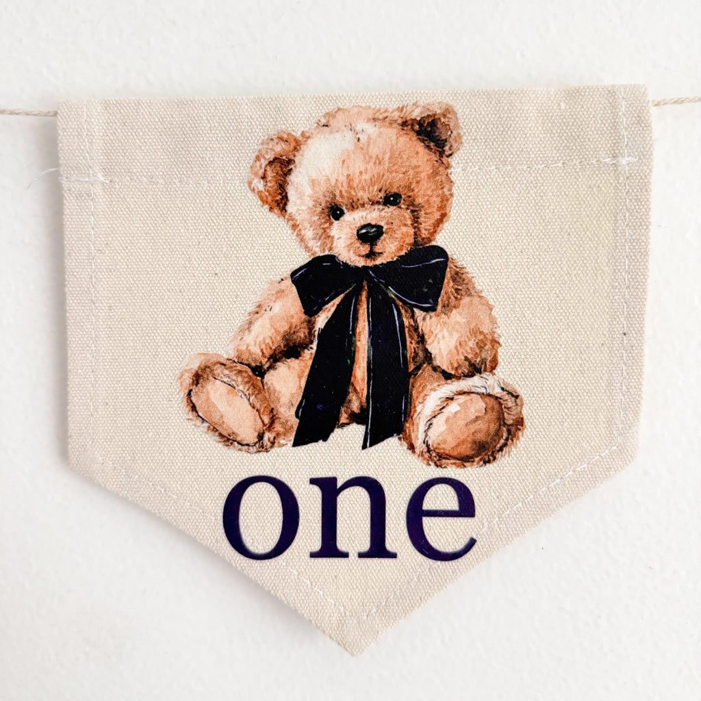Teddy Bear First Birthday | Highchair Banner | Beary First Birthday | Boy Party Decorations | Cake Smash Prop