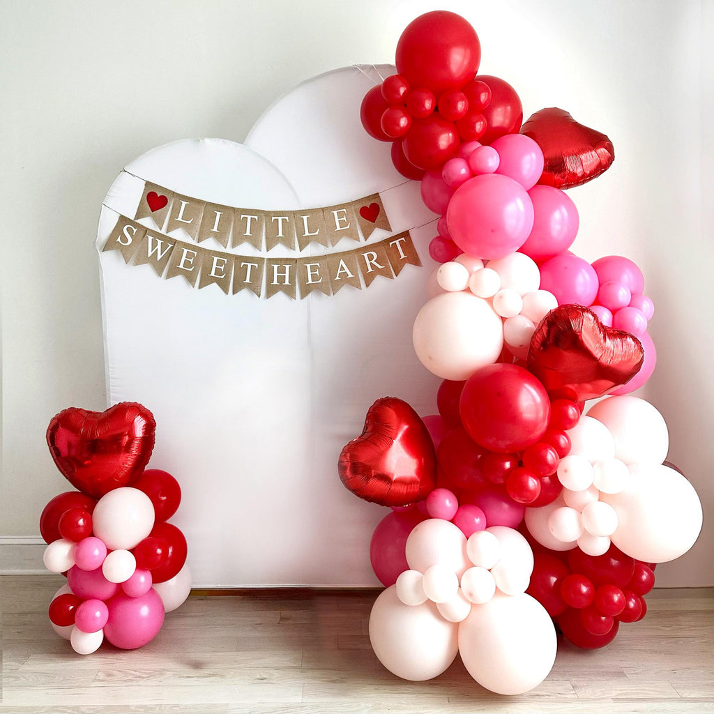 Valentine's Day Party | Little Sweetheart | Baby Shower | Valentine's Day Heart Balloons | Red Balloons