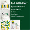 Golf Birthday 1st Birthday Bundle | Hole in One Party | Highchair Banner | Boy Party Decor | Golf First Birthday | Mastered First Year