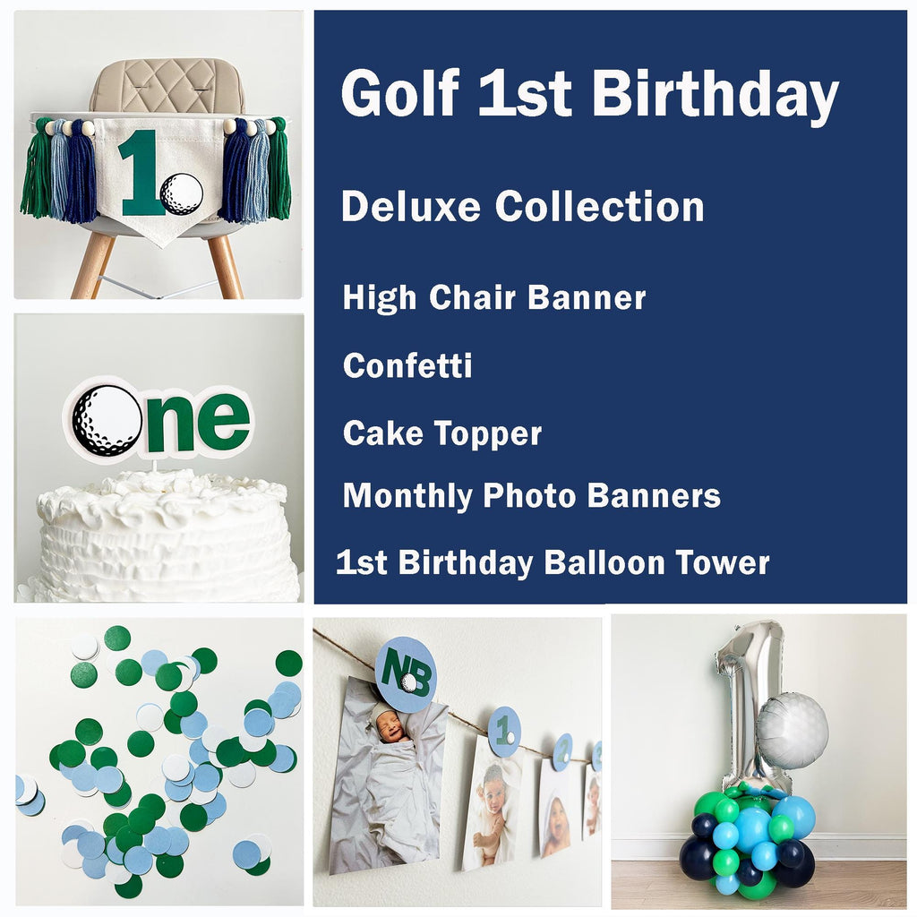 Golf Birthday | Golf First Birthday | Hole in One Party | Highchair Banner | Boy Party Decor | 1st Birthday Bundle | Mastered First Year