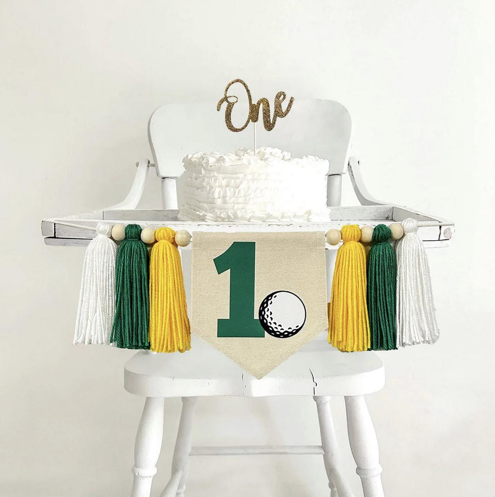 Golf Birthday 1st Birthday Bundle | Hole in One Party | Highchair Banner | Boy Party Decor | Golf First Birthday | Mastered First Year