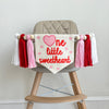 One Little Sweetheart 1st Birthday Banner, Heart Highchair Decoration, Valentines Day First Birthday Party Sign, Love Cake Smash Pennant