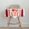 Valentine 1st Birthday Tassel Banner, Valentines Day First Birthday Party Sign, Heart Highchair Decoration, Love Cake Smash Pennant